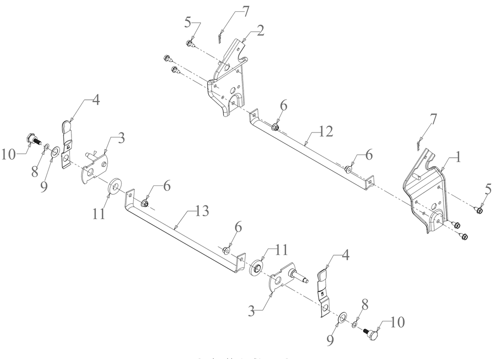 Wheel Height Adjustment Diagram and Parts List for CSV050 (24B05MP710)(2019) Cub Cadet Chipper Shredder